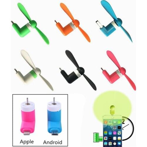 Portable Mini USB Fan For Android Apple iPhone Combo Cell Phone Mobile Dock Fan