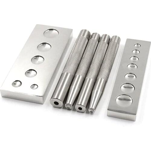 Eyelet Punch Die Tool Set Punch Snap Rivet Setters Metal Punching Tool Belt Hole Puncher Mounting Rivet Buttons Leather Craft To