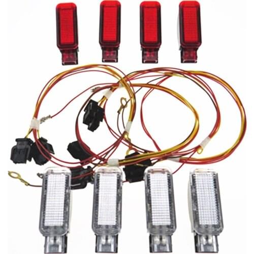 8KD 947 411 Car Door Warning Light + Luggage Light + Cable Combination Is Suitable For Audi A3 A4 B8 A5 A6 A7 A8 Q3 Q5 TTRS