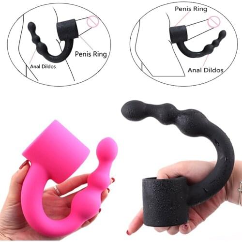 Silicone Anal Hook With Penis Ring Anal Massage Anal Plug Restraint Ring Stretcher Delay Ejaculation Traning Sex Toys For Man 18