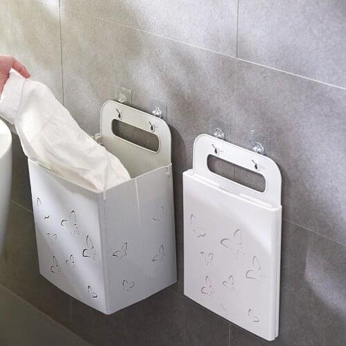 Foldable Dirty Clothes Laundry Basket Household Wall-mounted Storage Basket Free Perforated Storage Dirty Clothes Basket