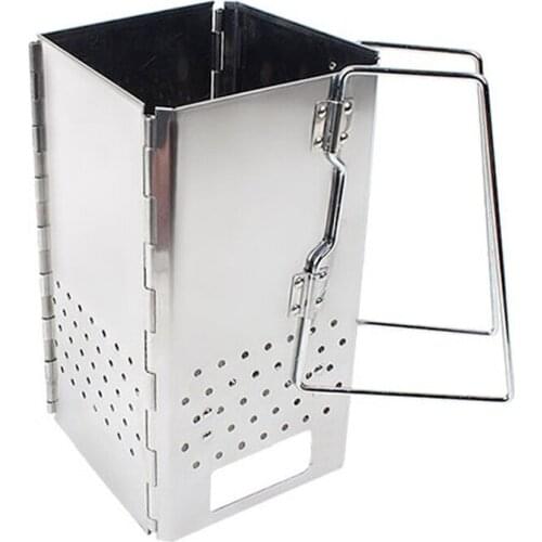 Portable Charcoal Starter Stainless Steel Outdoor BBQ Grill Foldable Chimney Starter Barbecue Folding Grill Heating Stove MJ624