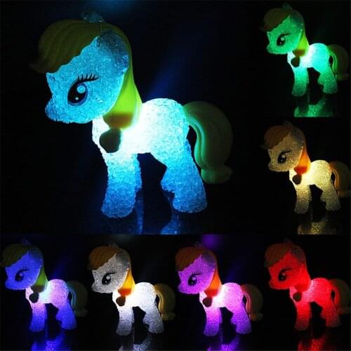 Color Changing LED Lights Mini Creative Colorful Cartoon Horse Lamp Night Light Changing Colors Christmas Wedding Decor Gift