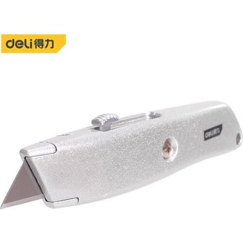 DL4260 Utility Knife SK5 Blade Aluminum Alloy Retractable Multifunctional Paper Self-locking Cutter With 3 Slices