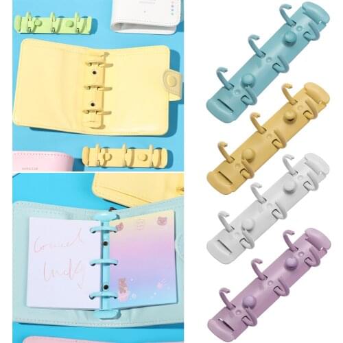 1PC Candy Color 3 Holes Binder Clip Metal Spiral Rings For Diary Notebook Planner Binder Clip File Folder Office School Supplies