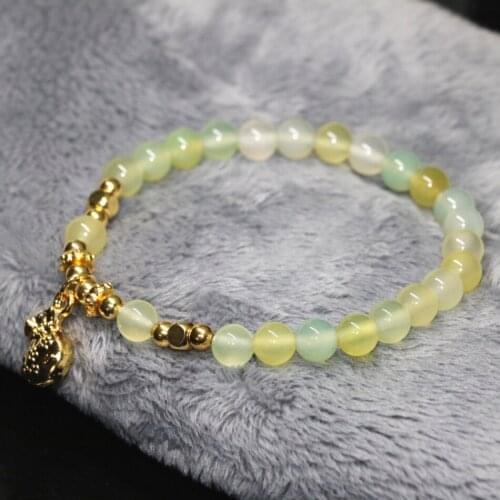 Fashion charming natural multicolor grape chalcedony agat onyx diy bracelet for women 6mm round beads jewelry 7.5inch B1966