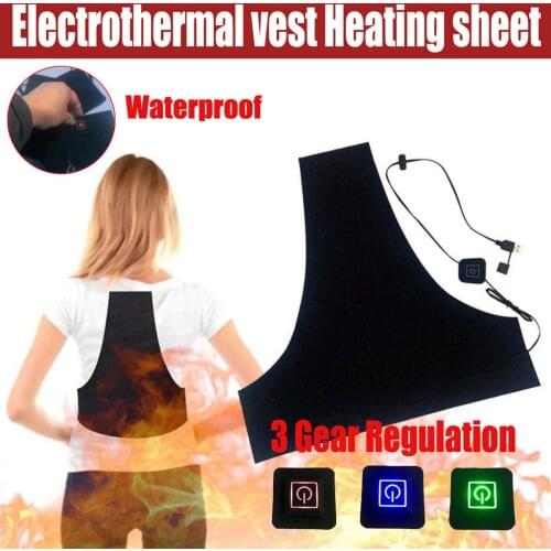 USB Waterproof Warm Vest 3 Gear Regulation Heating For Outdoors Camp Run Walks Snow Hikes Skiing Heating Vest With Lined Vest