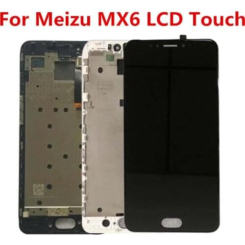 5.5 inch For Meizu MX6 LCD Screen Display With Frame+Touch Screen Panel Digitizer For Meizu MX6 Display Frame Assembly