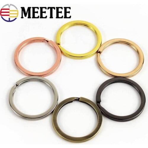 Meetee 10/20pcs 20mm 25mm Key Ring Metal Keychain Buckle O Ring Clip Hook DIY Bag Leather Garment Hardware Crafts Accessory H2-2