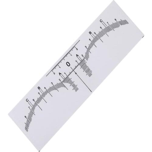 50pcs Disposable Eyebrow Measure Ruler Microblading Brow Stencil Semi-permanent Makeup Measure Tattoo Ruler Tool Tattoo Supplies