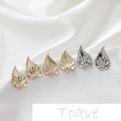 14K gold-covered matte gold peach heart concave-convex love silver needle earrings earrings diy hand-made handmade earrings