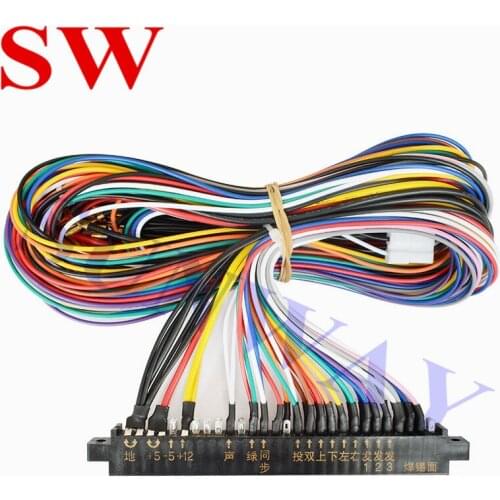 2 Pcs Jamma wire harness 28 pin jamma loom Joystick button connector for arcade cabinet accessories games 60 in 1 PCB