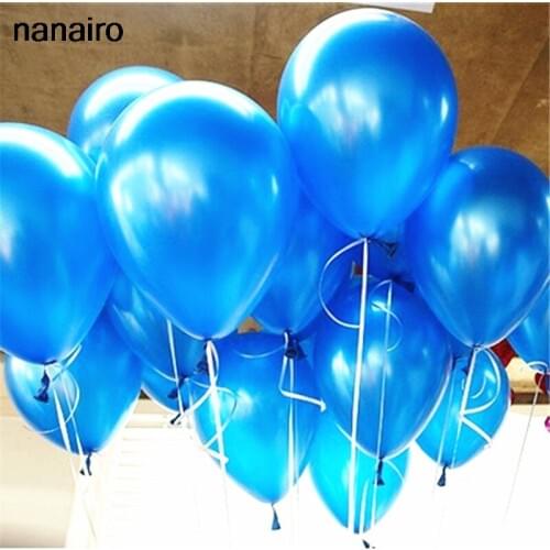 20pcs 10inch Blue Latex Balloons Air Balls Inflatable Wedding Party Decoration Birthday Kid Party Float Balloons Classic Toys