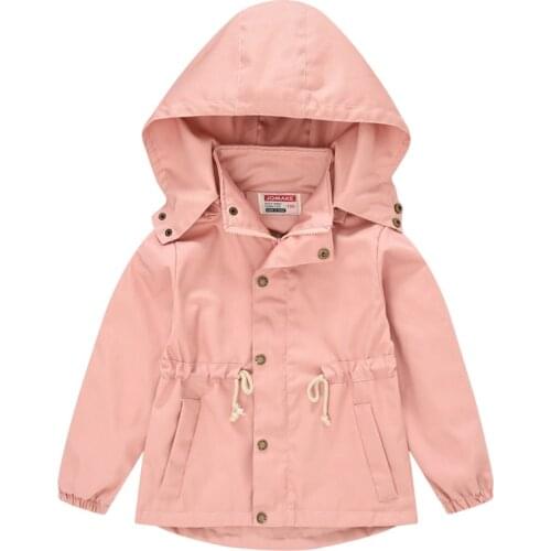 2021 New Jackets Boy Girl Coat Children Clothes Autumn Spring Casual Hooded Windbreaker British Coat Kids Girl Outerwear 2-8Y