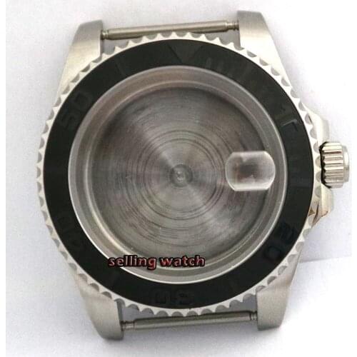 40mm Fit NH35/NH36 Automatic Movement Watch Case Sapphire Glass Ceramic Bezel Insert Seeing Backcover