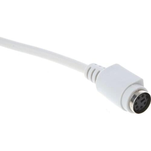 69HA PS/2 Keyboard Mouse Male To Female Extension Cable Lead 6 Pin Motherboard Mouse