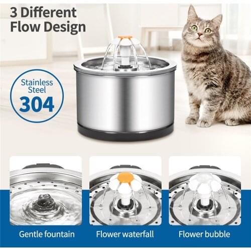 2.5L Automatic Cat Water Fountain Dog Drinking Bowl Drinker Pet Feeder Filters Intelligent Sensor Super Quiet Kitten Supplies