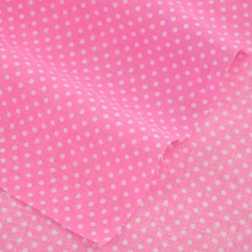 Booksew Pink Color White Dots Designs 100% Cotton Fabric Sewing Patchwork Textile Cloth Tecido Tilda Fat Quarter Dolls Tissus
