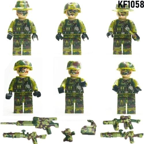 Children Mini Playerunknowns Battlegrounds Special Forces Military Doll Soldier Model Minifigure With Weapon Gun Accessories