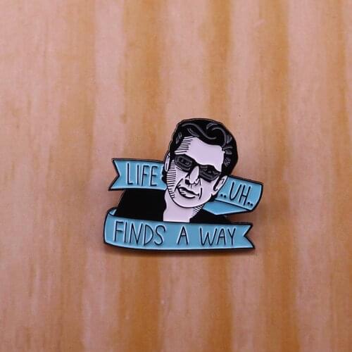 Jurassic Park themed enamel pin Dr. Ian Malcolm Jeff Goldblum fans collection