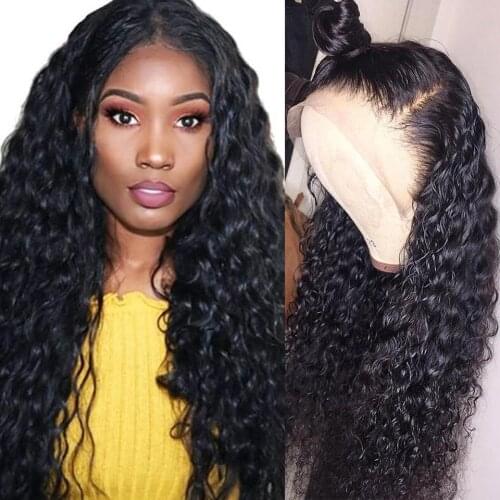 Hairmoda Deep Wave 13xT Lace Front Wig Brazilian Deep Wave T Part Wigs With Baby Hair Lace Front Human Hair Wigs Pre Plucked