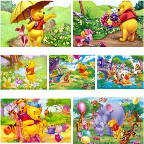 Canvas Paintings Disney Anime Winnie The Pooh Bambi Dumbo Posters and Prints Wall Art Picture for Living Bedroom Kids Home Decor