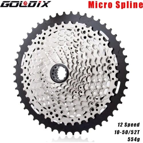 Mountain Bike Cassette Micro Spline Bicycle Flywheel 12-speed 10-50/52T Suitable for Shimano M7100 M8100 12 speed cassette