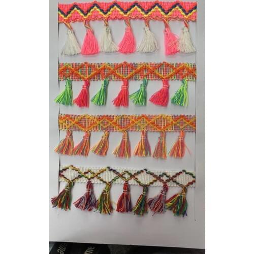 Colorful tassel fringe, national style tassel, XERY190918A
