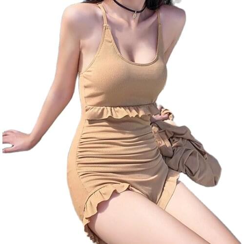 Summer Bikini Women Swimwears 2Pcs/Set Backless High Waist Lace Up Solid Color One Piece Swimwear Swimsuit Sunscreen Shirt 2021