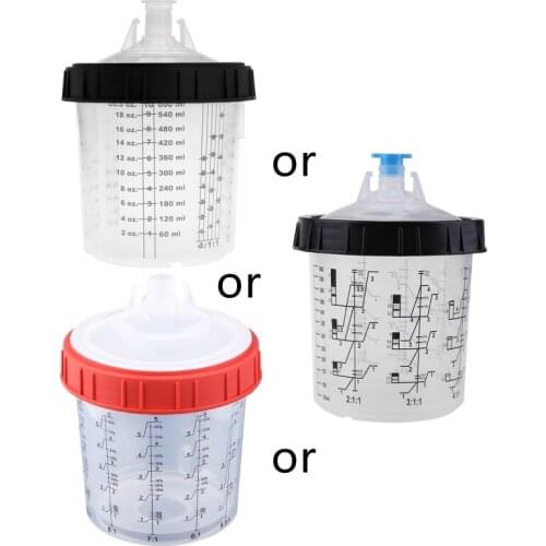 M4YC Paint Mixing Cup PPS Type H/O Quick Cup Hard Cup Inner Cup Lids 600ml Spray