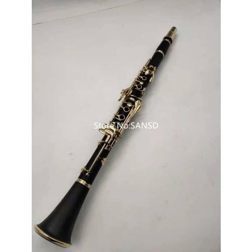 Clarinet C Tone 17 Keys Ebony Wood Nickel Plated Professional musical instrument With Case Free Shipping