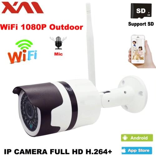 XM 1080P Outdoor Waterproof Bullet IP Camera Wifi Wireless Surveillance Camera support Memory Card CCTV Camera Night Vision
