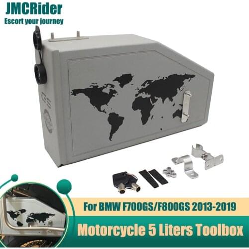 For BMW F 800 GS F700GS F800 GS F800GS F 800GS 2013-2019 All New Tool Box Decorative Aluminum Box Toolbox side bracket 5 Liters