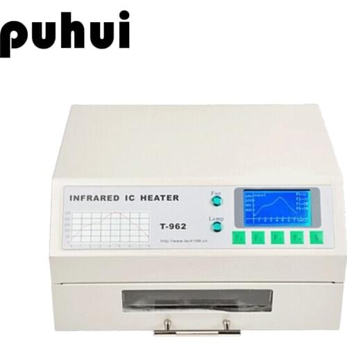 Puhui T-962 800W Intelligent Infrared Small Bench Reflow Welder, Lead-free Furnace Patch Welder, BGA SMD SMT Repair