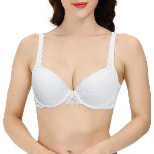Push Up Womens Bra Sexy Everyday Floral Embroidery Underwire Lace Bralette Plus Size A B C D DD E Cups 70 75 80 85 90 95 100