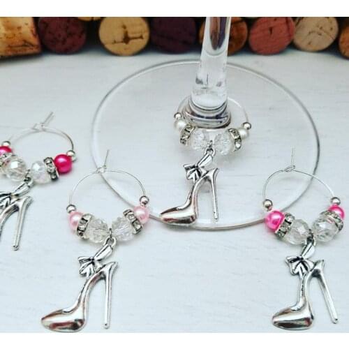 Bride to be Bachelorette Party Bridal Shower wedding birthday Engagement anniversary champagne Wine glass Charm decoration favor