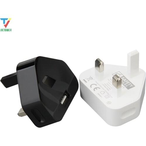UK Plug Travel Fast Charging Adapter Mobile Phone Charger 1 USB Wall Charger for IPhone/Samsung/Xiaomi Tablet 500PCS