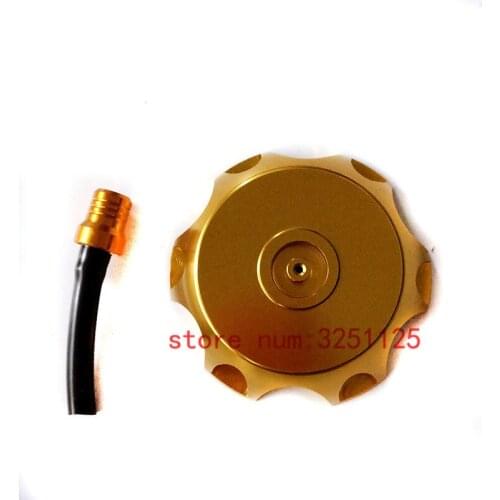 Gold Universal CNC ALUMINUM Performance Racing CNC Billet Aluminum Gas Fuel Tank Cap For Dirt Pit Bike ATV SSR