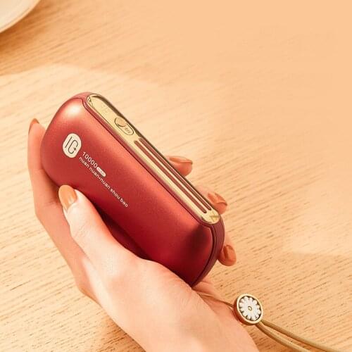 10000mAh Mini Power Bank for iPhone 12Pro Samsung Xiaomi Hand Warmer Power Bank Portable Charger External Battery Pack Powerbank