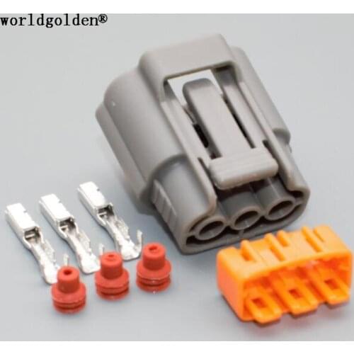 Worldgolden 3 Pin 090 Female Waterproof Cable Connector For Nissan Mazda RX8 Ignition Coil 6195-0009