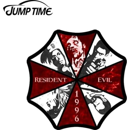 Jump Time 13 x 13cm For Umbrella Corp Personality Creative Car Stickers Vinyl Material Decal Windshield Fashion Scratch-Proof