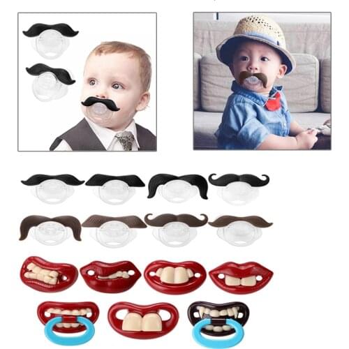 1PCS Food Grade Silicone Funny Baby Pacifiers Dummy Nipple Teethers Toddler Orthodontic Soothers Teat For Baby Pacifier Gift
