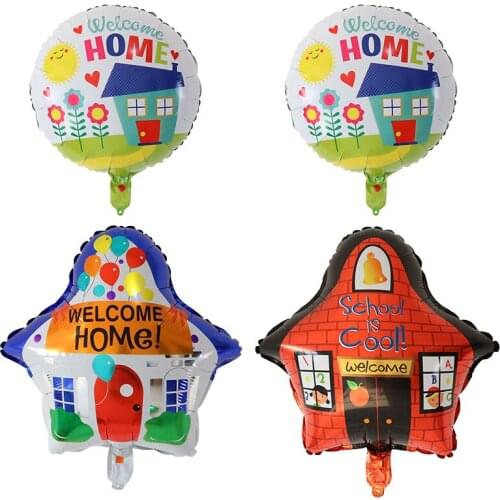 10/20/50pcs Colorful Welcome Home School is Cool Foil Balloons Back To School Party House Moving Party Decorations Helium Globos