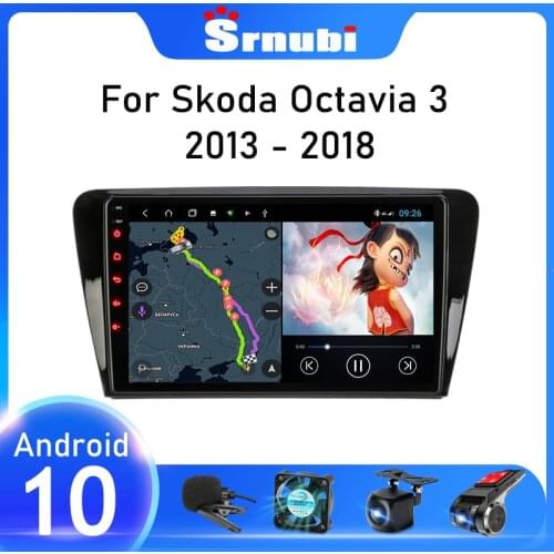 Srnubi Android 10 Car Radio For SKODA Octavia A7 2013 - 2018 Multimedia Video Player Navigation GPS 2 Din Stereo DVD Head unit