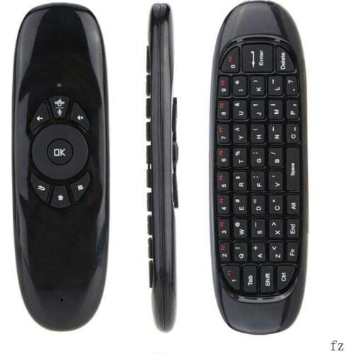 50 Pcs C120 2.4GHz Wireless Russian English Keyboard Rechargeable Keyboard Gyroscope Remote Controller for Android TV BOX