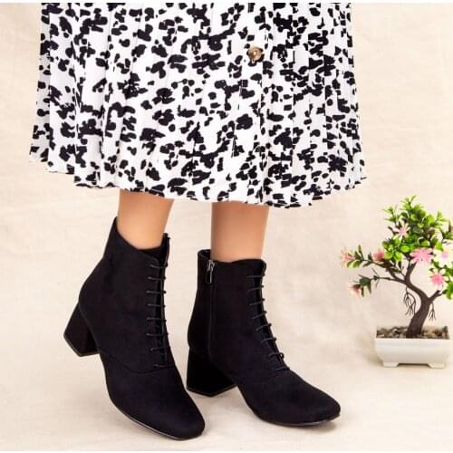 Tonar Cani Black Suede Women Boots Zipper New Season Comfortable and Stylish