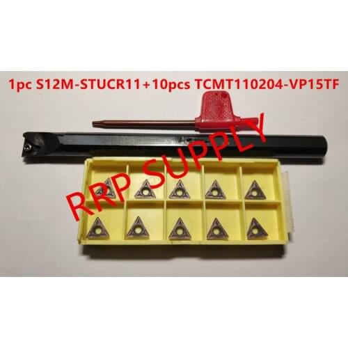 1pc S12M-STUCR11+10pcs TCMT110204-VP15TF boring tool, boring bar, internal turning tool