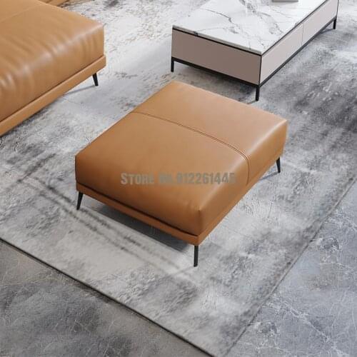 Italian Style Sofa Footrest Home Living Room Square Footrest Light Luxury Shoe Replacement Stool Clothing Store Pidun