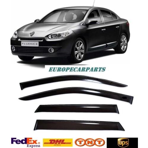 For Renault Fluence 2010-2017 Window Visors Side Sun Rain Guard Vent Deflectors 4 pieces