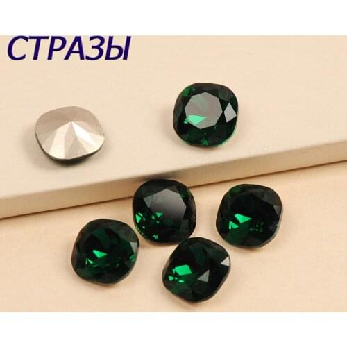 4470 Emerald Glass Crystal Strass Sew On Rhinestones with Claw Claw For Clothes Garment Jewelry Decoration
